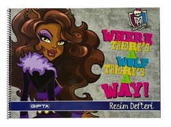Monster High 25 x 35 cm Karton Kapak Spiralli Resim Defteri 15 Yaprak M:2