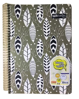 Mynote Hafif Yaprak Metod Defter Spiralli PP Kapak Çizgili 120 Yaprak - 1