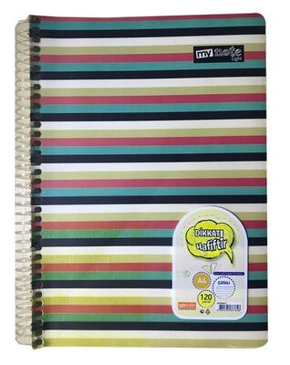 Mynote Hafif Yaprak Metod Defter Spiralli PP Kapak Çizgili 120 Yaprak - 2