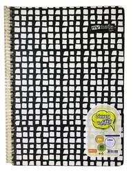 Mynote  Hafif Yaprak Metod Defter Spiralli PP Kapak Çizgili 80 Yaprak