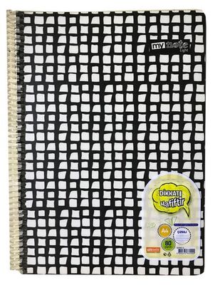 Mynote Hafif Yaprak Metod Defter Spiralli PP Kapak Çizgili 80 Yaprak - 5