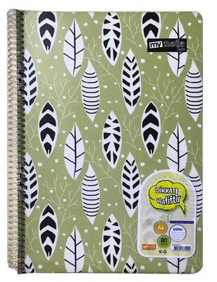 Mynote Hafif Yaprak Metod Defter Spiralli PP Kapak Çizgili 80 Yaprak - 7