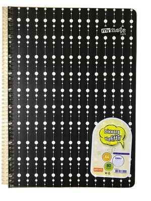 Mynote Hafif Yaprak Metod Defter Spiralli PP Kapak Çizgili 80 Yaprak - 1