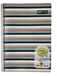 Mynote Hafif Yaprak Metod Defter Spiralli PP Kapak Çizgili 80 Yaprak M:2