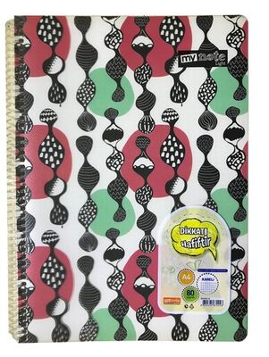 Mynote Hafif Yaprak Metod Defter Spiralli PP Kapak Kareli 80 Yaprak - 1