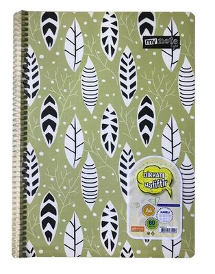 Mynote Hafif Yaprak Metod Defter Spiralli PP Kapak Kareli 80 Yaprak - 3