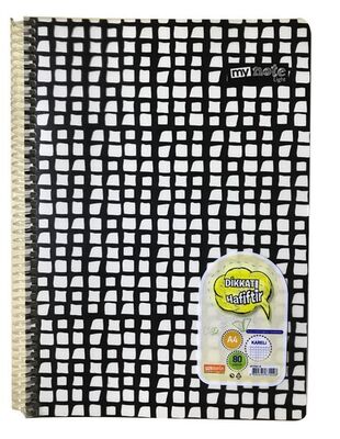 Mynote Hafif Yaprak Metod Defter Spiralli PP Kapak Kareli 80 Yaprak - 6