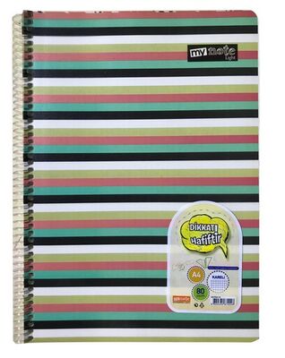Mynote Hafif Yaprak Metod Defter Spiralli PP Kapak Kareli 80 Yaprak - 7