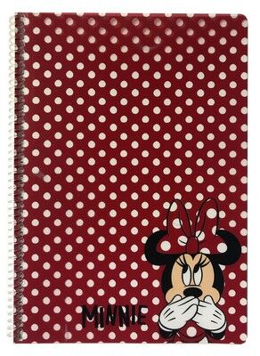 Mynote Minnie Mouse A4 PP Kapak Spiralli Defter Kareli 80 Yaprak - 1