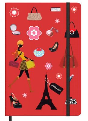 Notelook Defter A5 Paris Alışveriş , Çizgili 100 Yaprak - 1