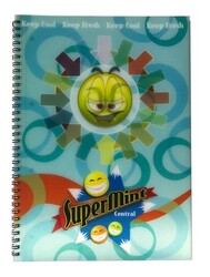 Paco A4 PP Kapak 3 Boyutlu Spiralli Defter Kareli 72 Yaprak M:4