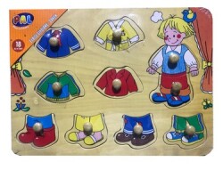 Pal Ahşap Puzzle Elbise Giydirme Erkek 