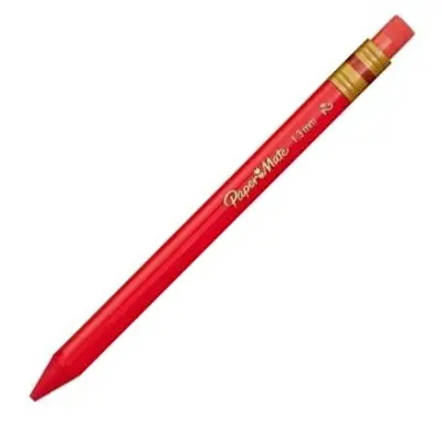 Paper Mate Üçgen Mekanik Kurşun Kalem, Kırmızı 1,3 mm - 1