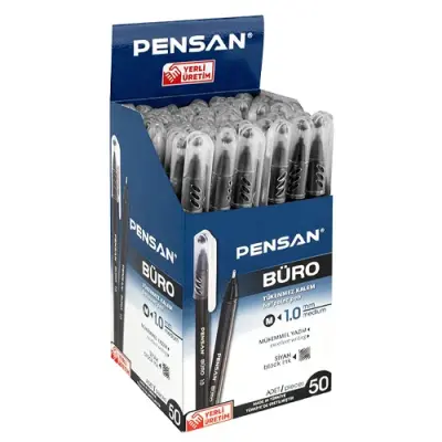 Pensan 2270 Büro Tükenmez Kalem, 1 mm, Siyah - 2