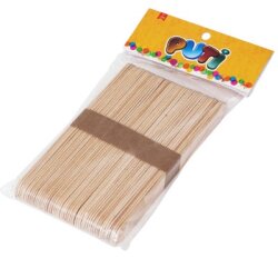 Puti Ahşap Büyük  Dil Çubuğu Naturel 50'li Paket