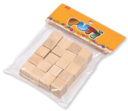 Puti Ahşap Küp Naturel 20'li