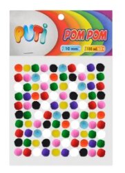 Puti Pompom 10 mm 100'lü Paket