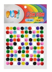 Puti Pompom 10 mm 100'lü Paket - 1