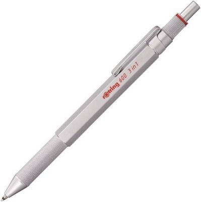 Rotring 600 MultiPen Üç Fonksiyonlu Kalem, Krom - 1