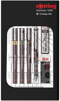 Rotring Isograph College Set (0.2-0.3-0.5 mm) + 0.5 mm Tikky Versatil  - 1