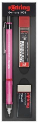 Rotring Visuclick Versatil+Min+Silgi Okul Seti, Pembe 0.7 mm - 1