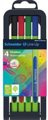 Schneider Line- Up Fineliner  0.4 mm Takım 4 Renk - 1