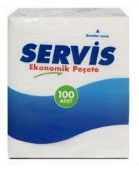 Servis Ekonomik Peçete 22x26,5 cm 100'lü Paket