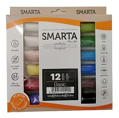 Smarta Havayla Kuruyan Model Hamuru, 12'li 300 gr - 1