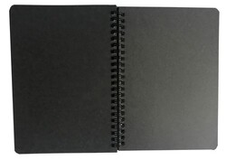 Space 14x20 cm PP Kapak Siyah Yaprak Spiralli Defter Düz 60 Yaprak - 2