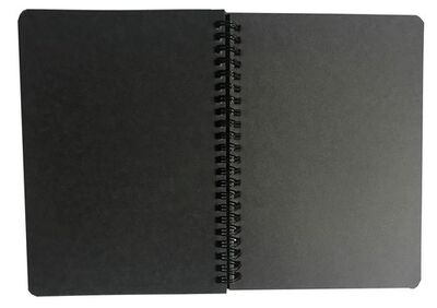 Space 14x20 cm PP Kapak Siyah Yaprak Spiralli Defter Düz 60 Yaprak - 2