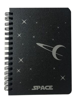 Space A6 PP Kapak Siyah Yaprak Spiralli Not Defteri Düz 60 Yaprak - 1