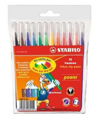 Stabilo Keçeli Boya Power 12 Renk - 1