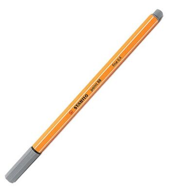 Stabilo Point 88/96 Keçe Uçlu Kalem, Koyu Gri 0.4 mm - 1
