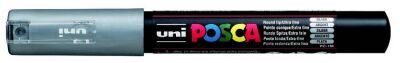 Posca PC-1M 0.7 mm Poster Markörü, Gümüş  - 2