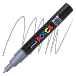 Posca PC-1M 0.7 mm Poster Markörü, Gümüş 