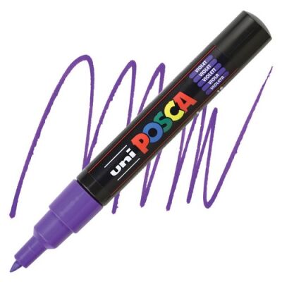Posca PC-1M 0.7 mm Poster Markörü, Mor  - 1
