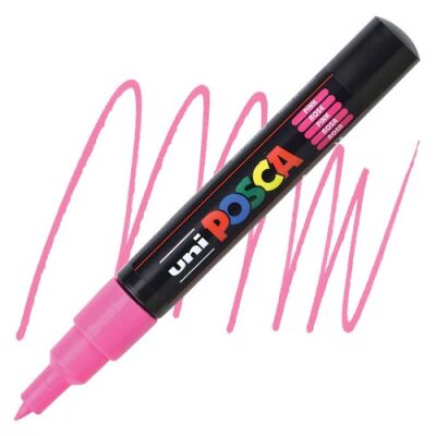 Posca PC-1M 0.7 mm Poster Markörü, Pembe  - 1