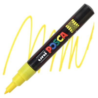 Posca PC-1M 0.7 mm Poster Markörü, Sarı  - 1