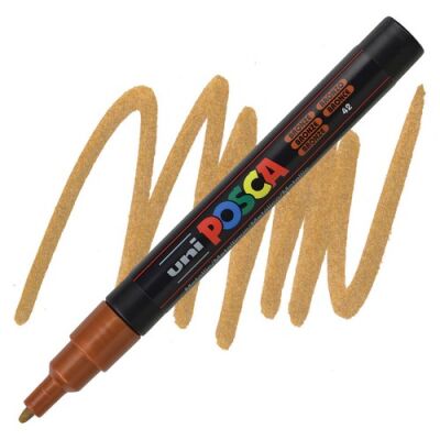 Posca PC-3M 0.9-1.3 mm Poster Markörü, Bronz - 1