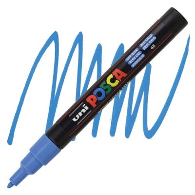 Posca PC-3M 0.9-1.3 mm Poster Markörü, Gök Mavi - 1