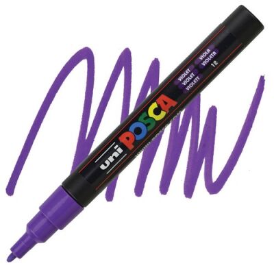 Posca PC-3M 0.9-1.3 mm Poster Markörü, Mor - 1