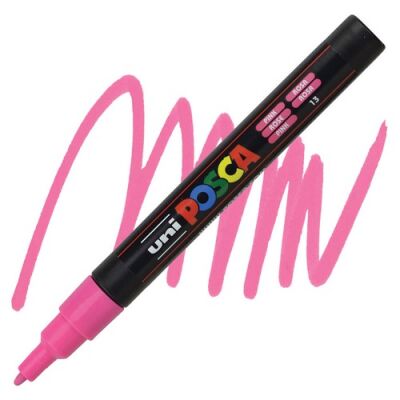 Posca PC-3M 0.9-1.3 mm Poster Markörü, Pembe - 1