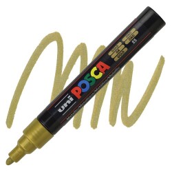 Posca PC-5M 1.8-2.5 mm Poster Markörü, Altın 