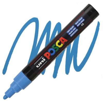 Posca PC-5M 1.8-2.5 mm Poster Markörü, Gök Mavi - 1