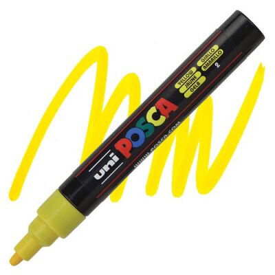 Posca PC-5M 1.8-2.5 mm Poster Markörü, Sarı - 1
