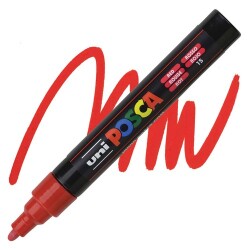 Posca PC-5M 1.8-2.5 mm Poster Markörü, Kırmızı 