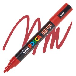 Posca PC-5M 1.8-2.5 mm Poster Markörü, Markörü Yakut Kırmızı
