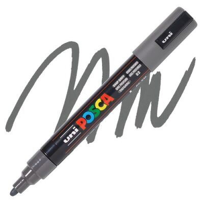 Posca PC-5M 1.8-2.5 mm Poster Markörü, Derin Gri - 1