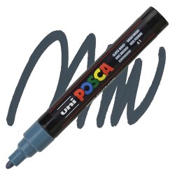 Posca PC-5M 1.8-2.5 mm Poster Markörü, Kurşun Gri 