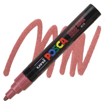 Posca PC-5M 1.8-2.5 mm Poster Markörü, Metalik Kırmızı - 1